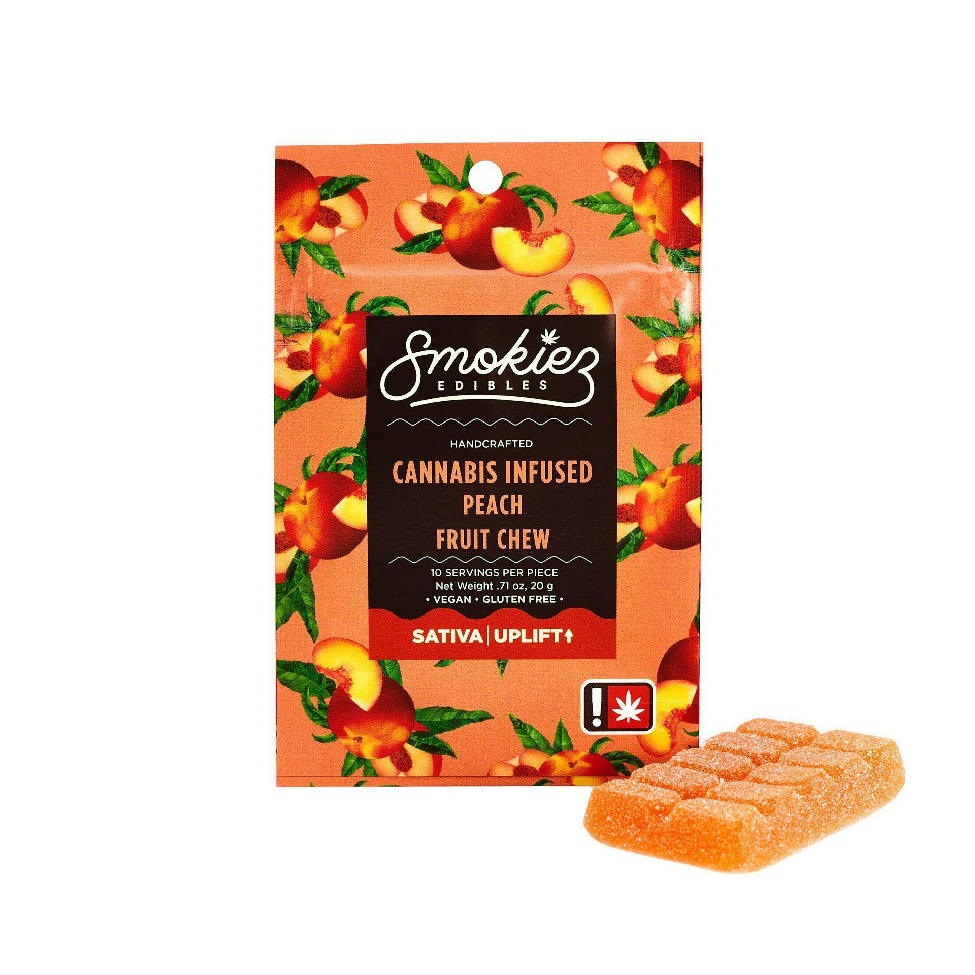 Peach Sativa Gummies | 100mg | Single by Smokiez Edibles