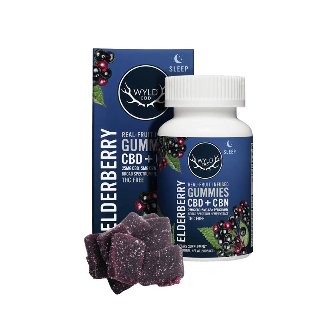 Elderberry | 5:1 CBD:CBN Gummies | 250mg | 10ct | 25mg/ea by Wyld