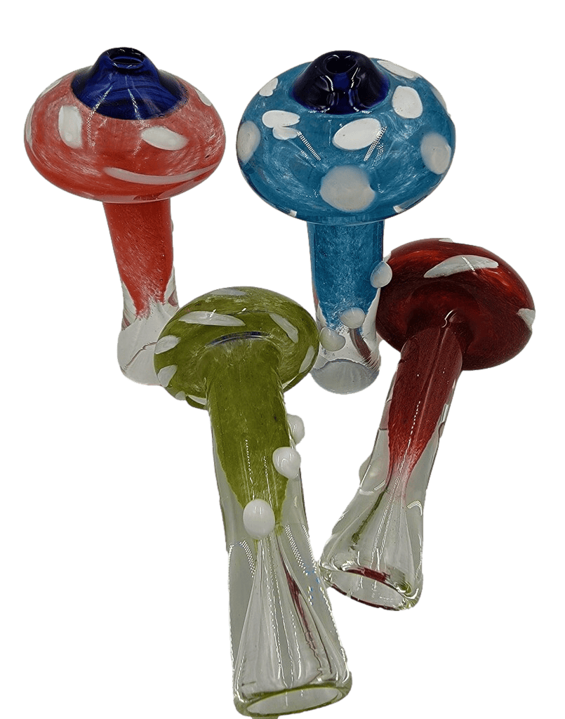 4" Heady Mushroom Chillum | Assorted Colors