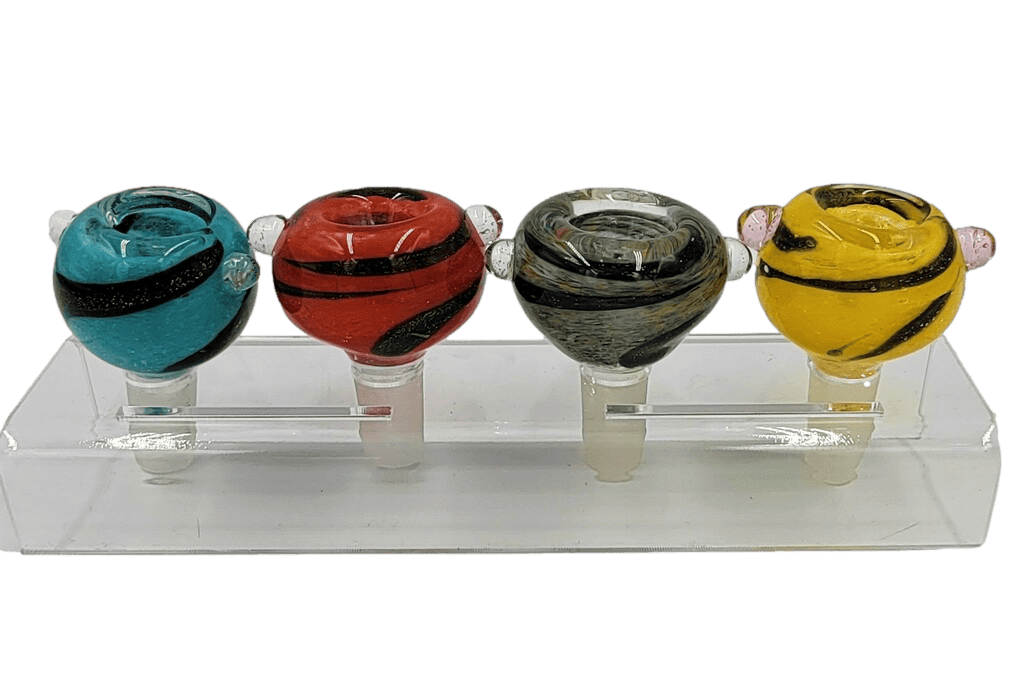 Glass on Glass | Dichro Swirl Bowl | Assorted Colors | 14mm Male