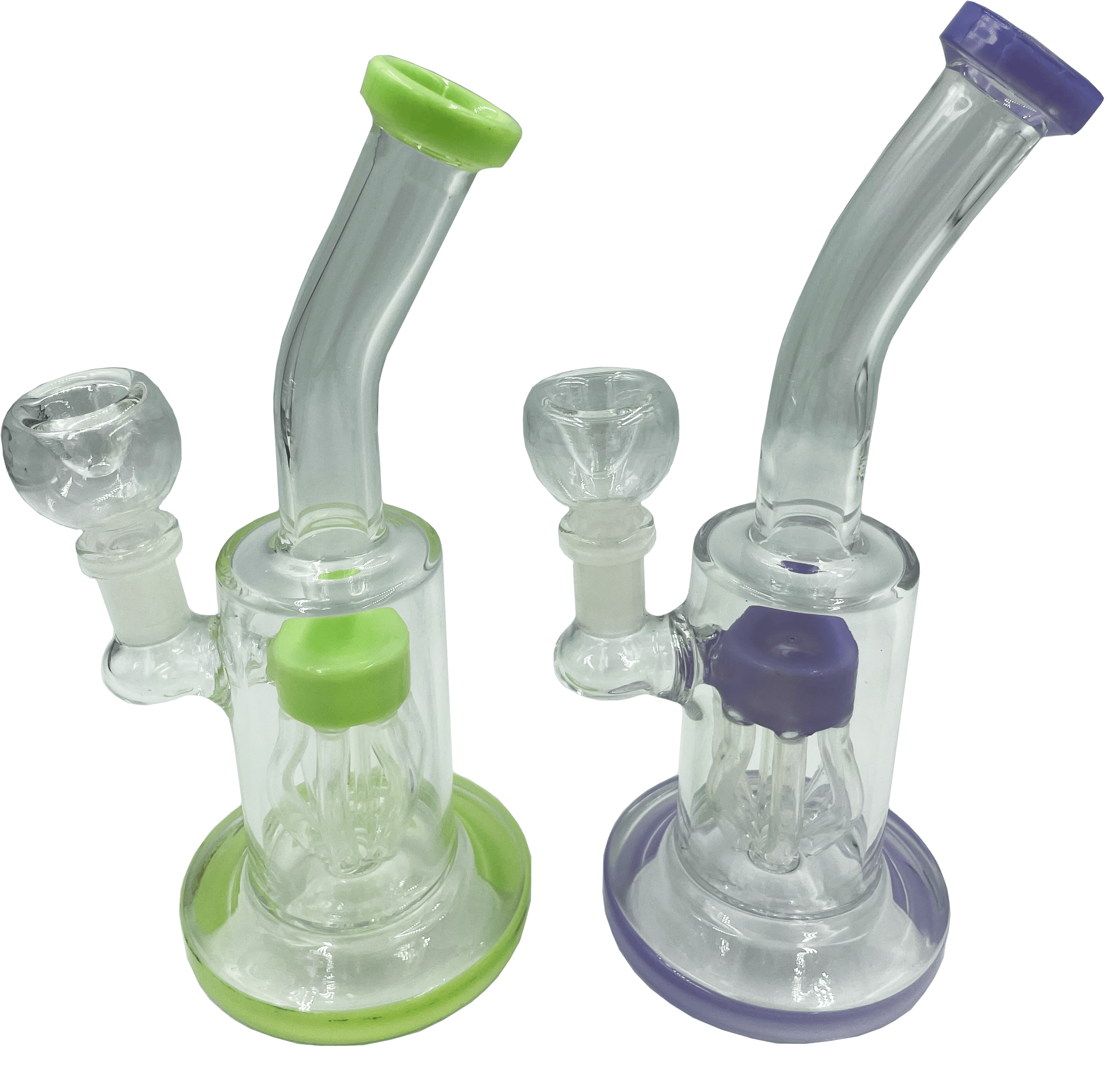 8" Slime Bent Perc Hanger Bong