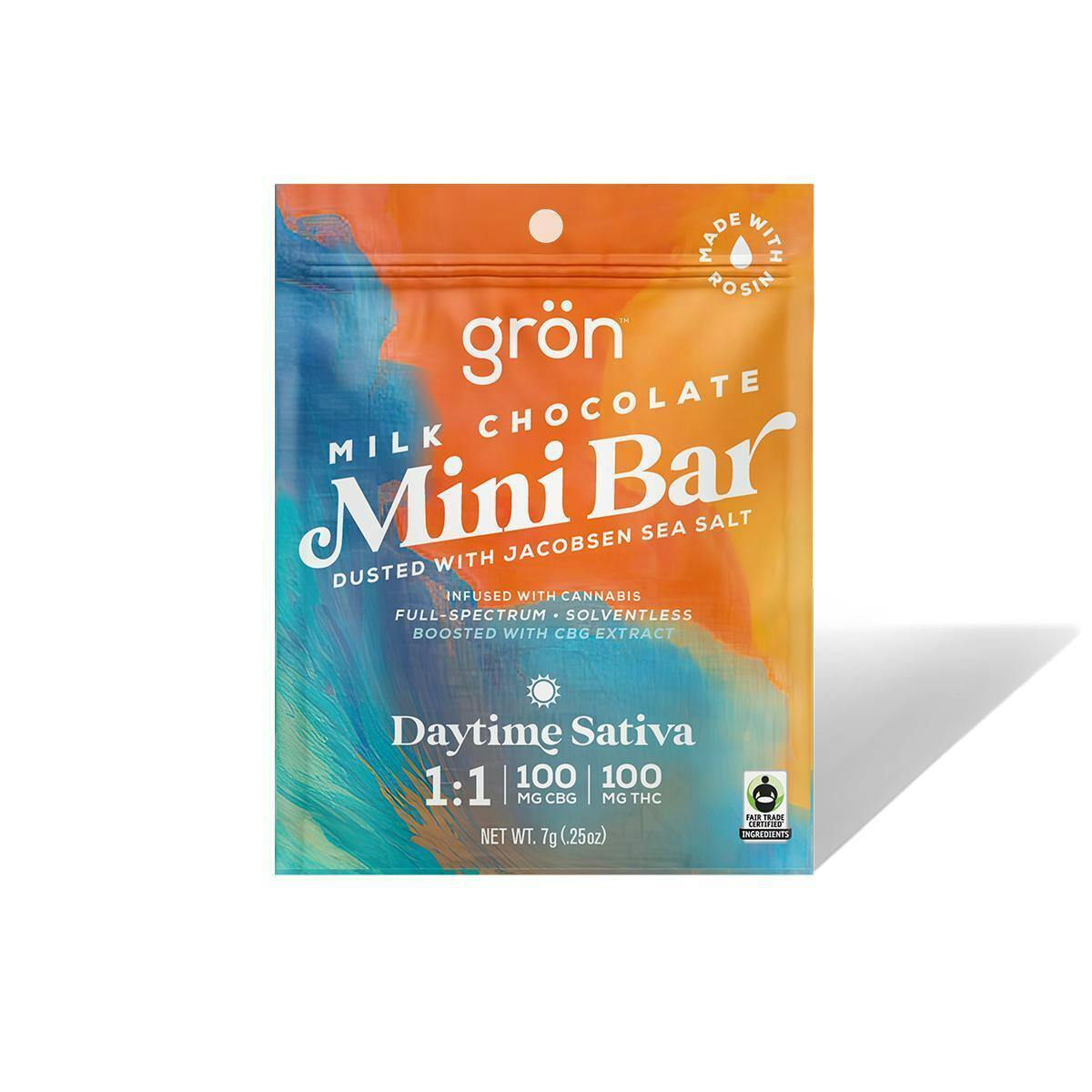 Milk Chocolate Mini Bar | 1:1 CBG:THC | Daytime Sativa | 100mg | 1ct