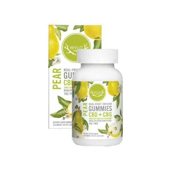 Pear | 2:1 CBD:CBG Gummies | 200mg CBD | 10ct | 20mg/ea by Wyld