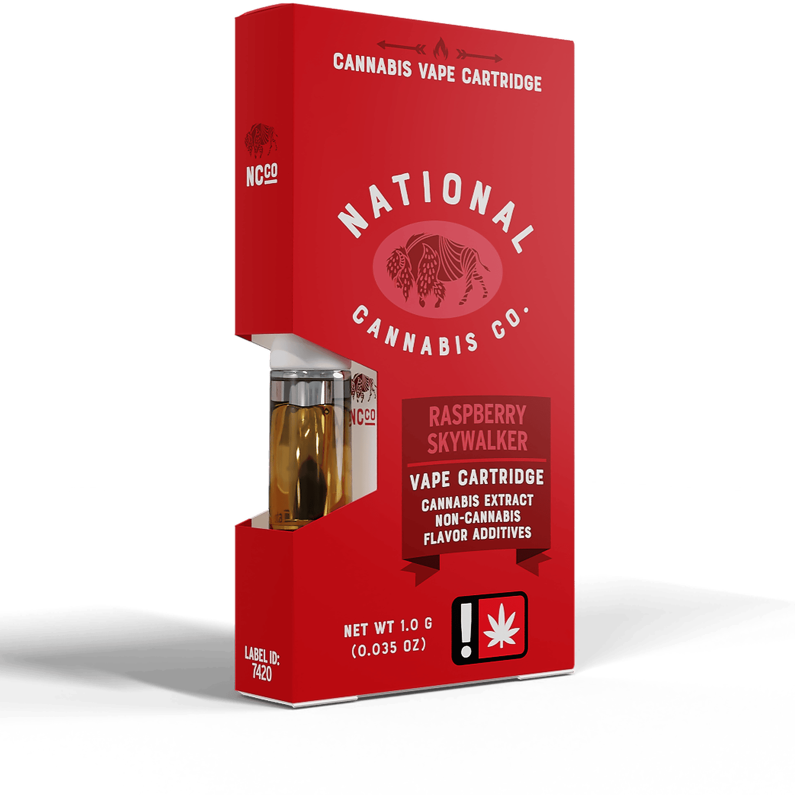 National Cannabis Company 1G Flavored Cartridge - Raspberry Skywalker
