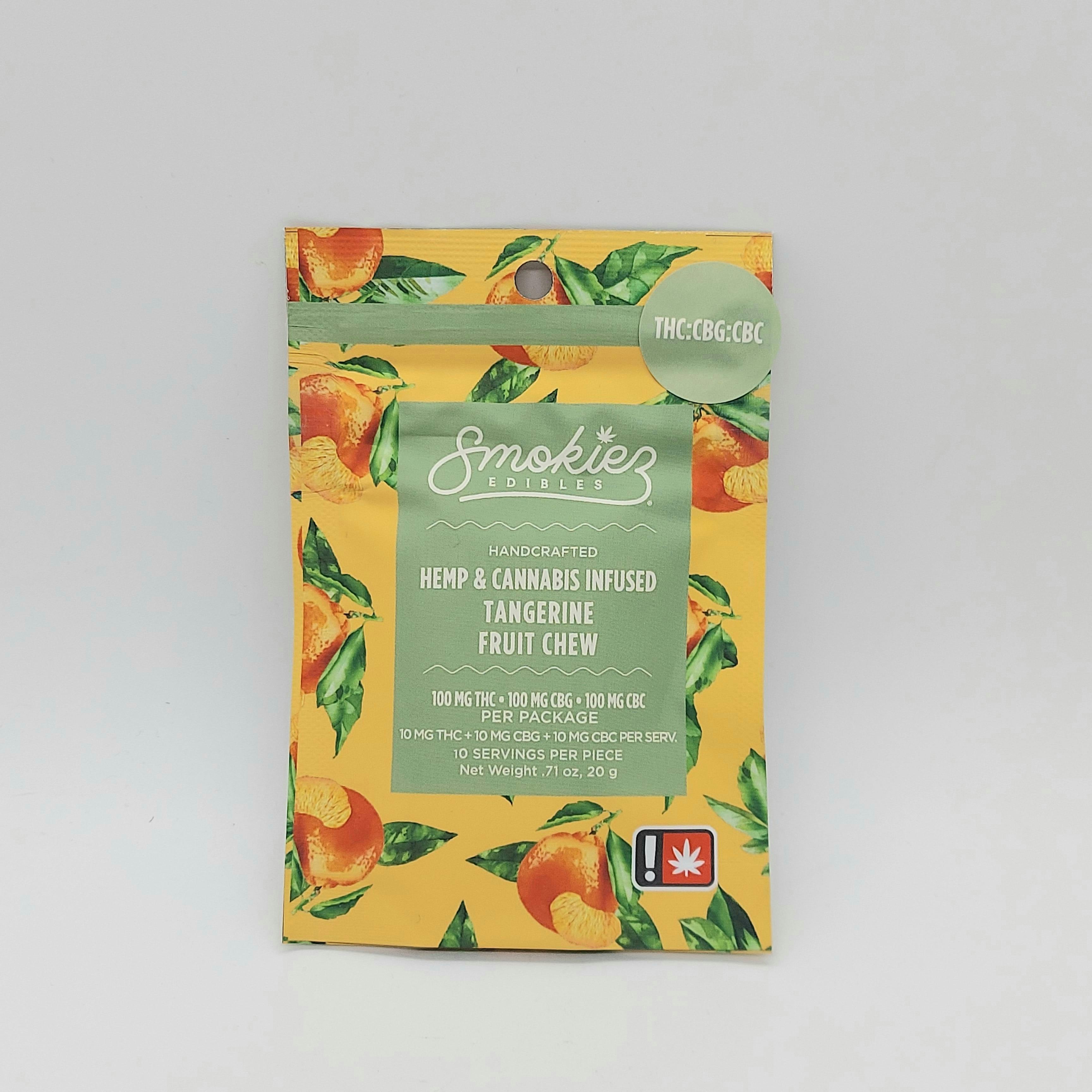 Sour Tangerine Gummies CBC:CBG:THC 1:1:1 | 100mg | Single by Smokiez Edibles