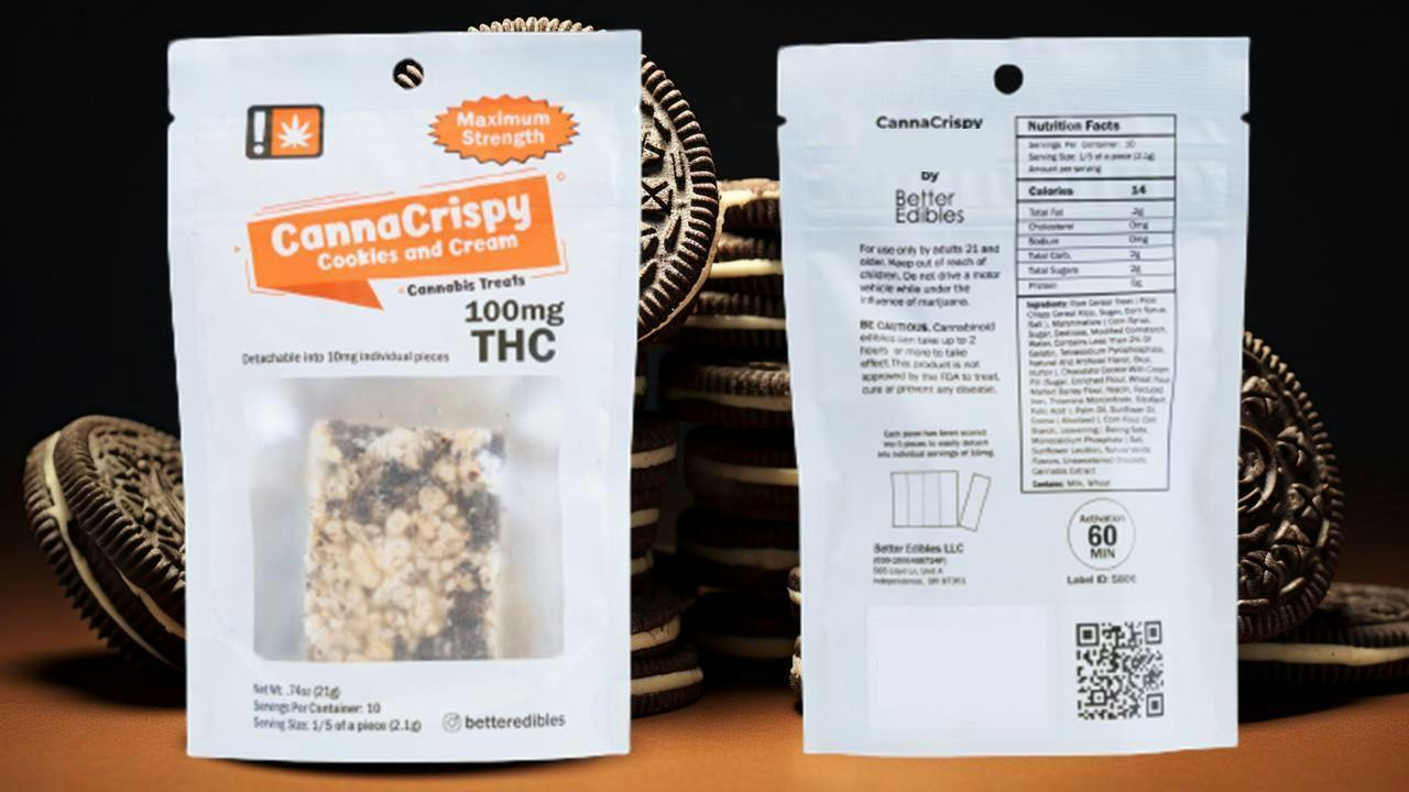 CannaCrispy Cookies & Cream | Baked Goods | 100mg/ea