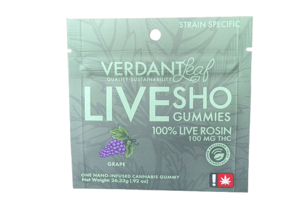 Verdant Leaf - Rosin Nano Gummy - Grape - 100mg | Gummies by Verdant