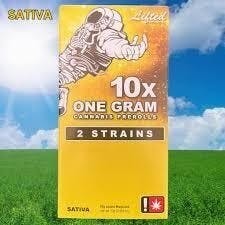 Lifted NW 1G Preroll 10 Pack - London Fog (27.02%) & Super Boof (20%) - Sativa