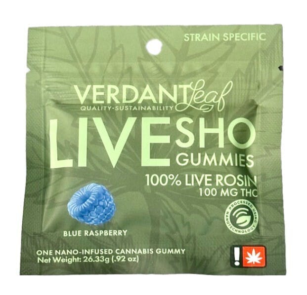 Blue Raspberry 1pc Nano Gummy - Verdant Leaf | Gummies by Verdant