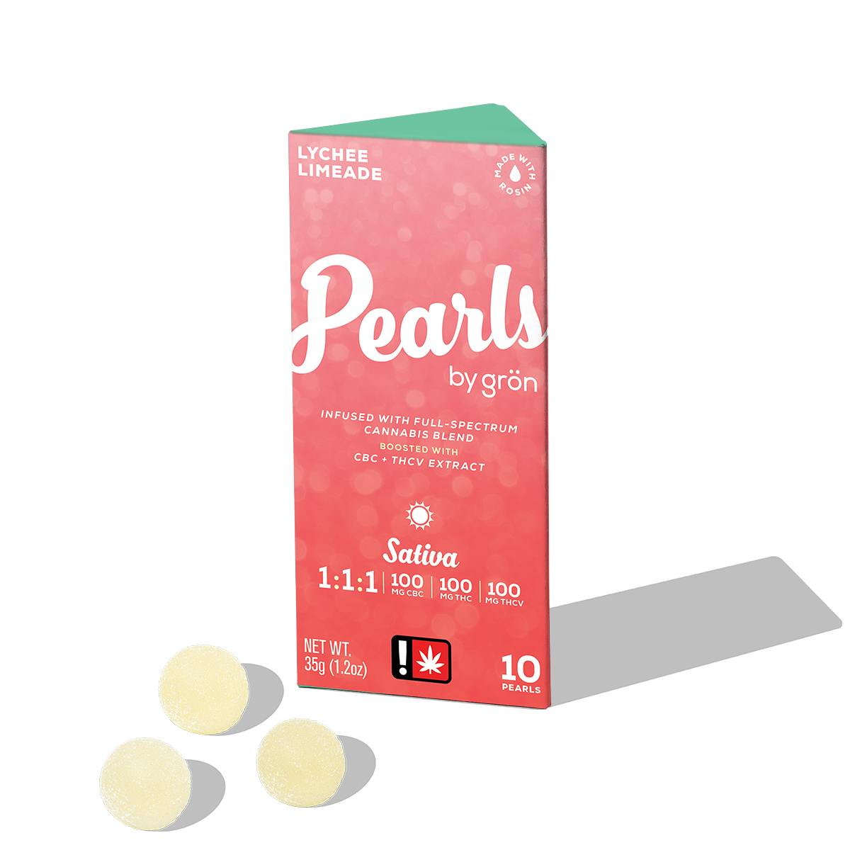 Lychee Limeade Pearls 1:1:1 CBC:THC:THCV | 100mg | 10pk | 10mg/ea