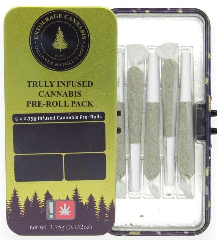 Nectarine Jelly | Infused Joints | 0.75g | 5pk by Entourage Cannabis