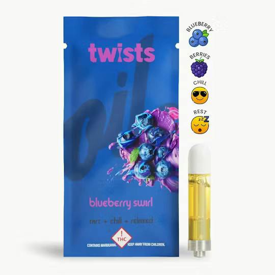 Blueberry Swirl Flavor - "Twists" Cartridge (1000mg) - by Oil® at New Millennium