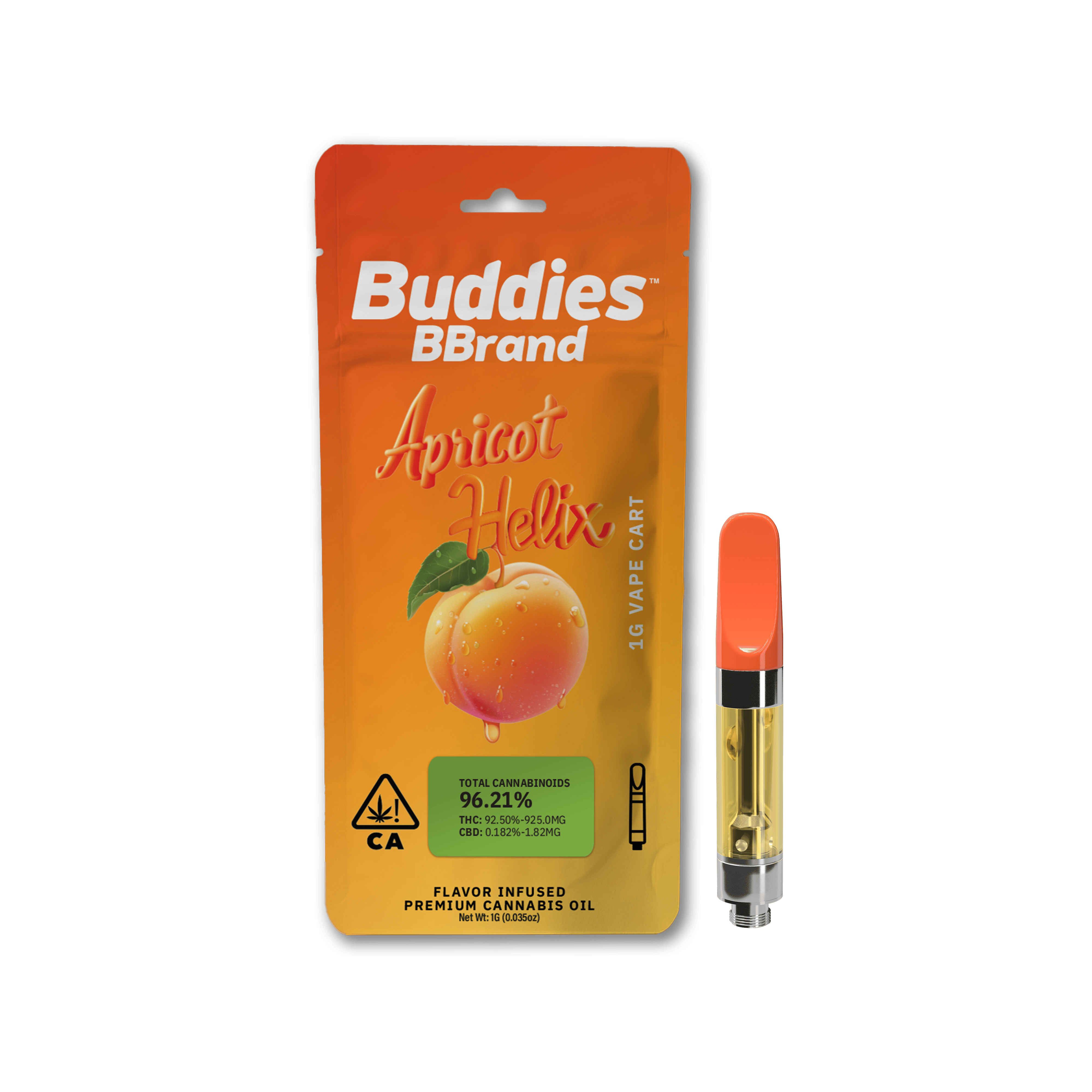 Apricot Helix | Cartridge | 1g by Buddies Brand