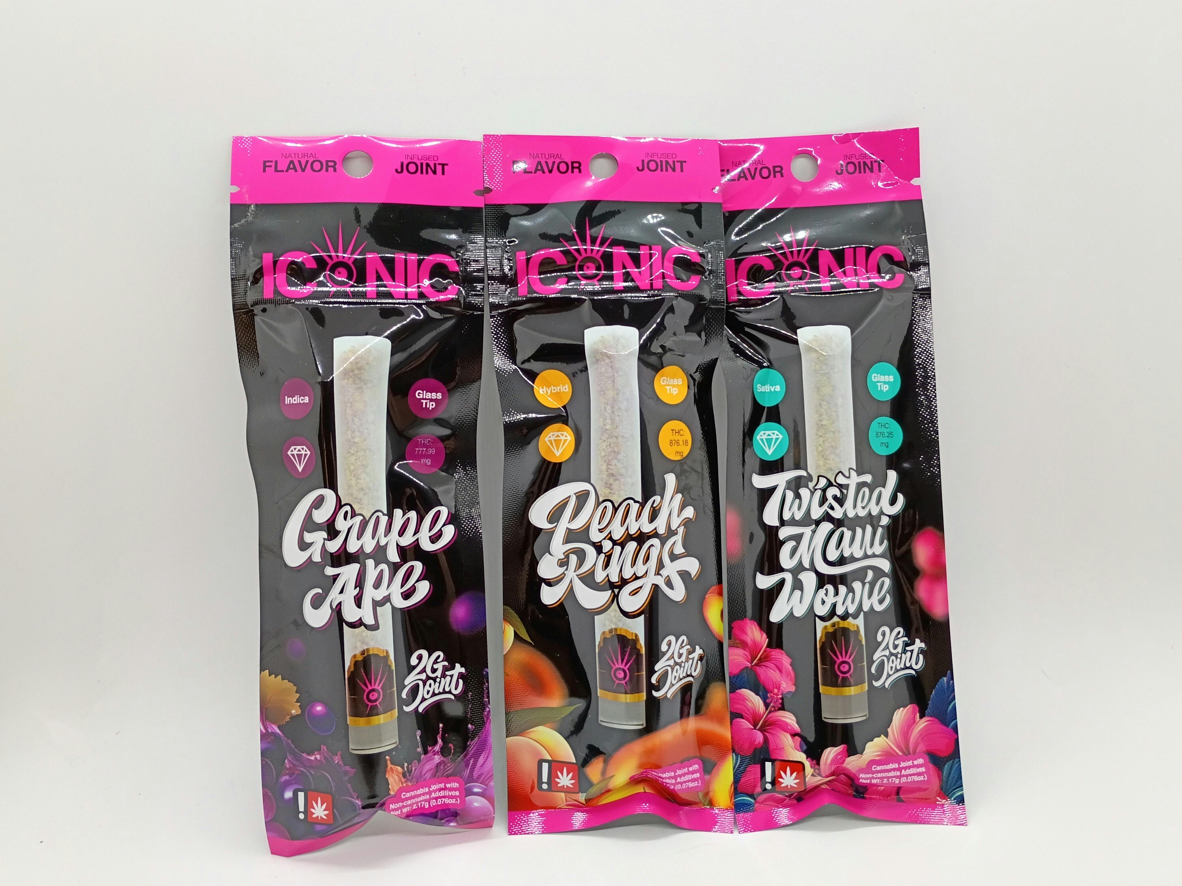 Iconic Infused Preroll 2G- Peach Ringz