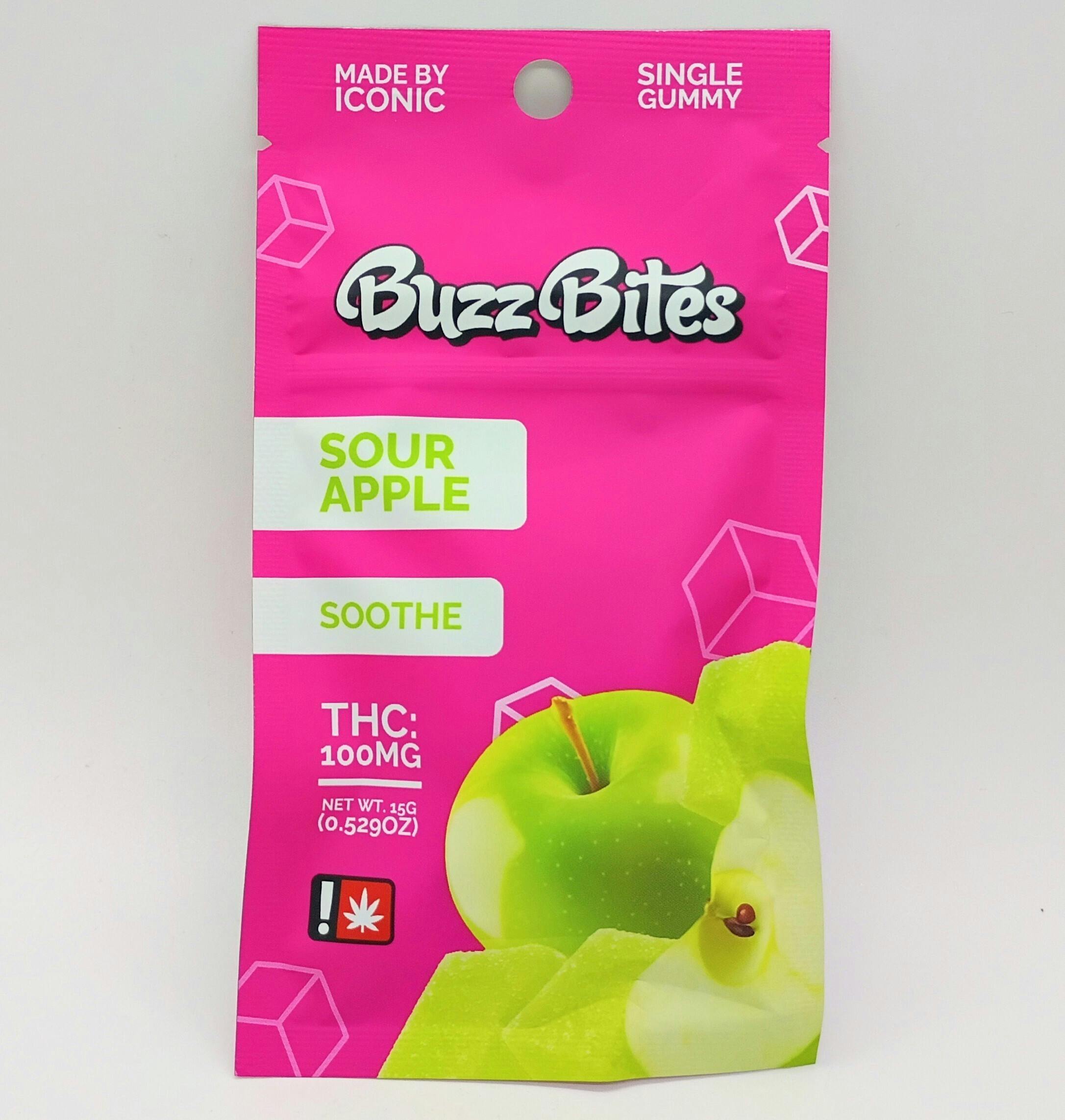 Sour Apple 1:1 Soothe Buzz Bites | Gummies | 10pk | 10mg/ea