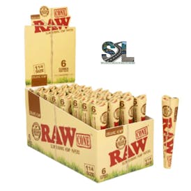 Cones Organic 1 1/4 - 6pk (Raw)