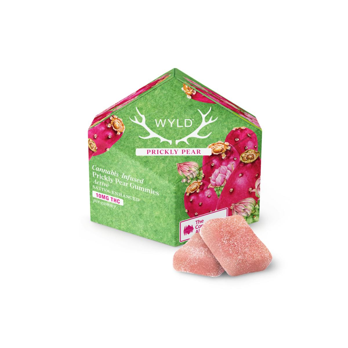 Prickly Pear Sativa Enhanced Gummies | 100mg | 10ct | 10mg/ea