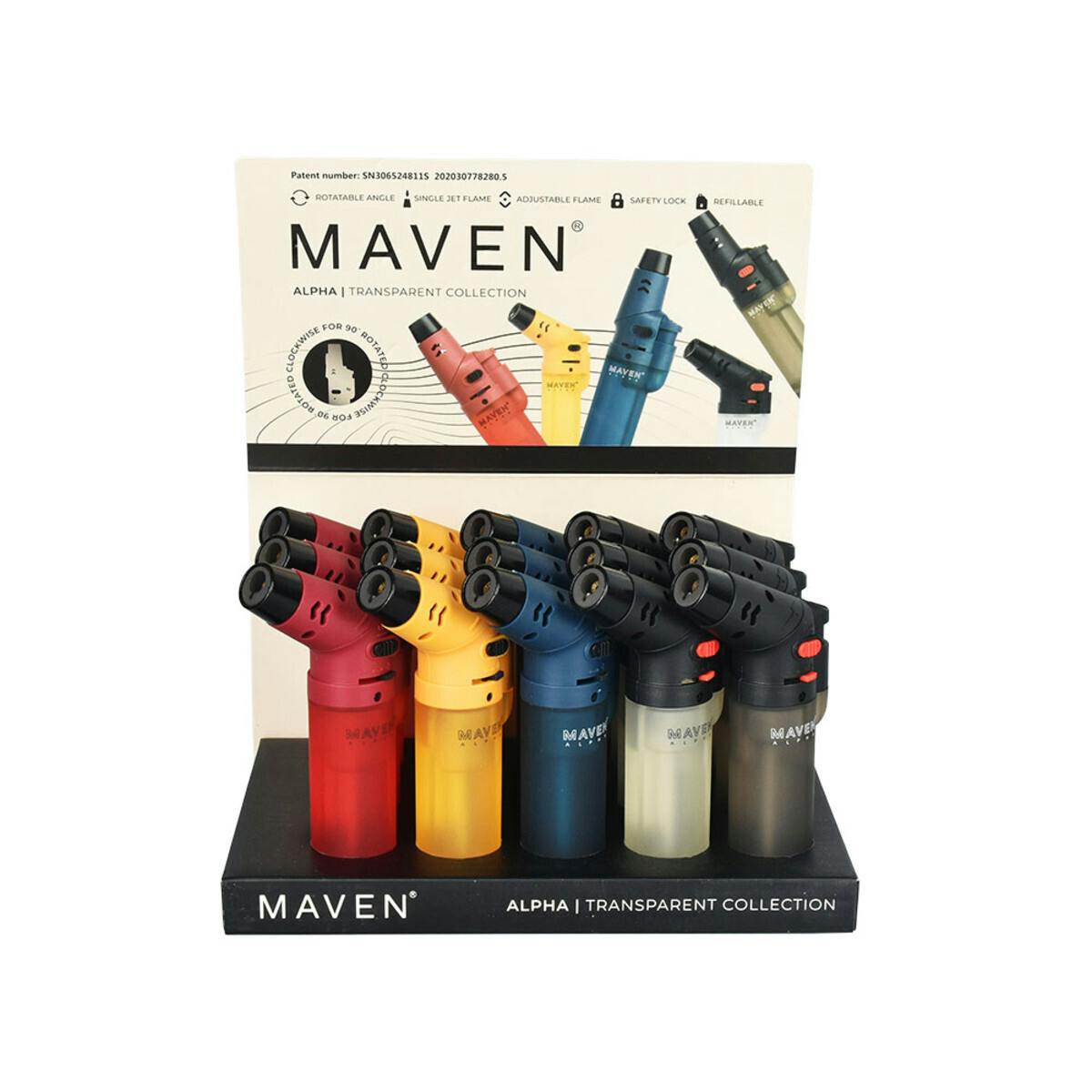 Maven Torch Lighter | 5" | Asst Colors | cannabis product