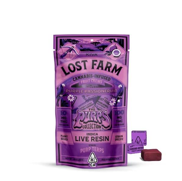 Purple Passionfruit 'Purp Terps' Live Resin Chews | 100mg | 10ct | 10mg/ea
