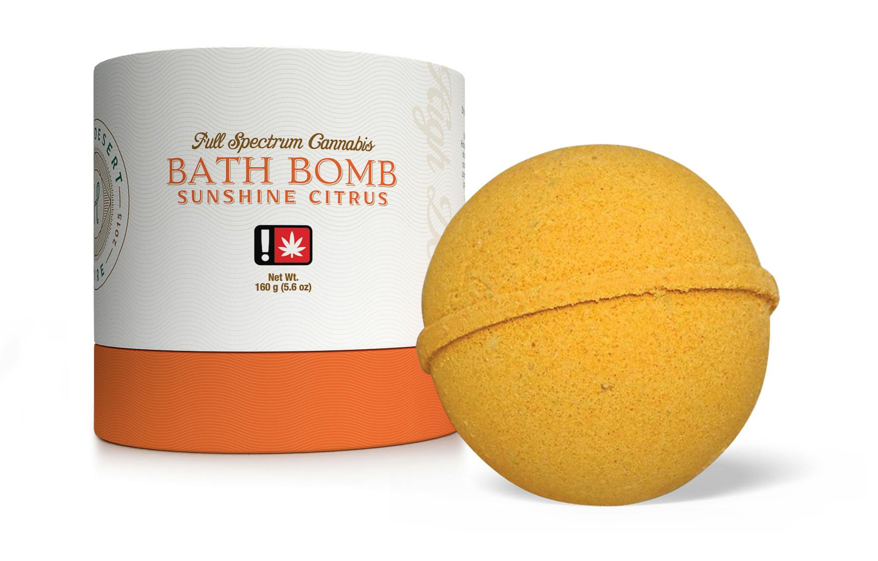 Sunshine Citrus Bath Bomb (150 mg) at The House Of Dank LLC