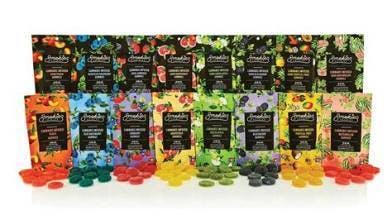 Sour Midnight Prickly Pear Fruit Chews 10pk 100mg THC + 100mg CBD + 100mg CBN