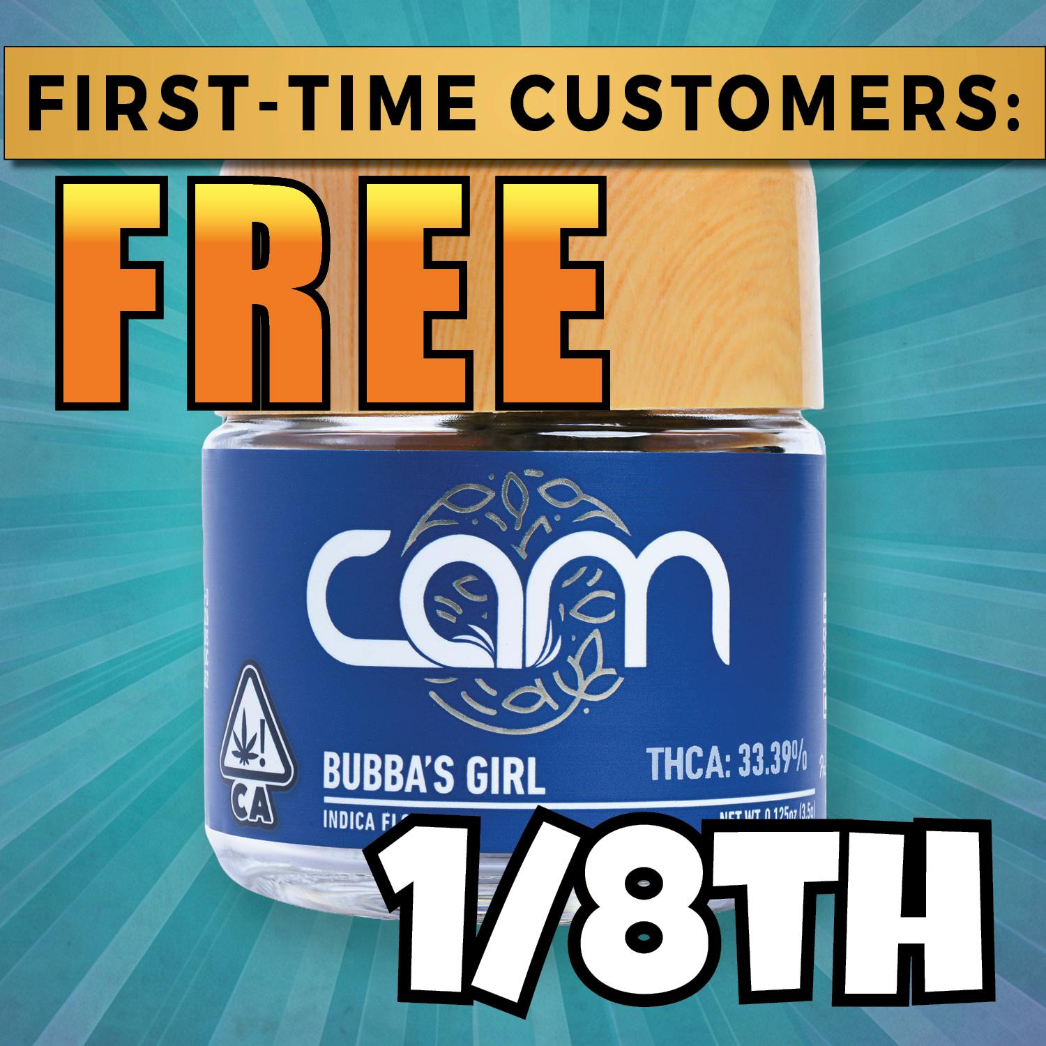 First-Time Customers: Free CAM 1/8th w/purchase of $30 Pre-Tax