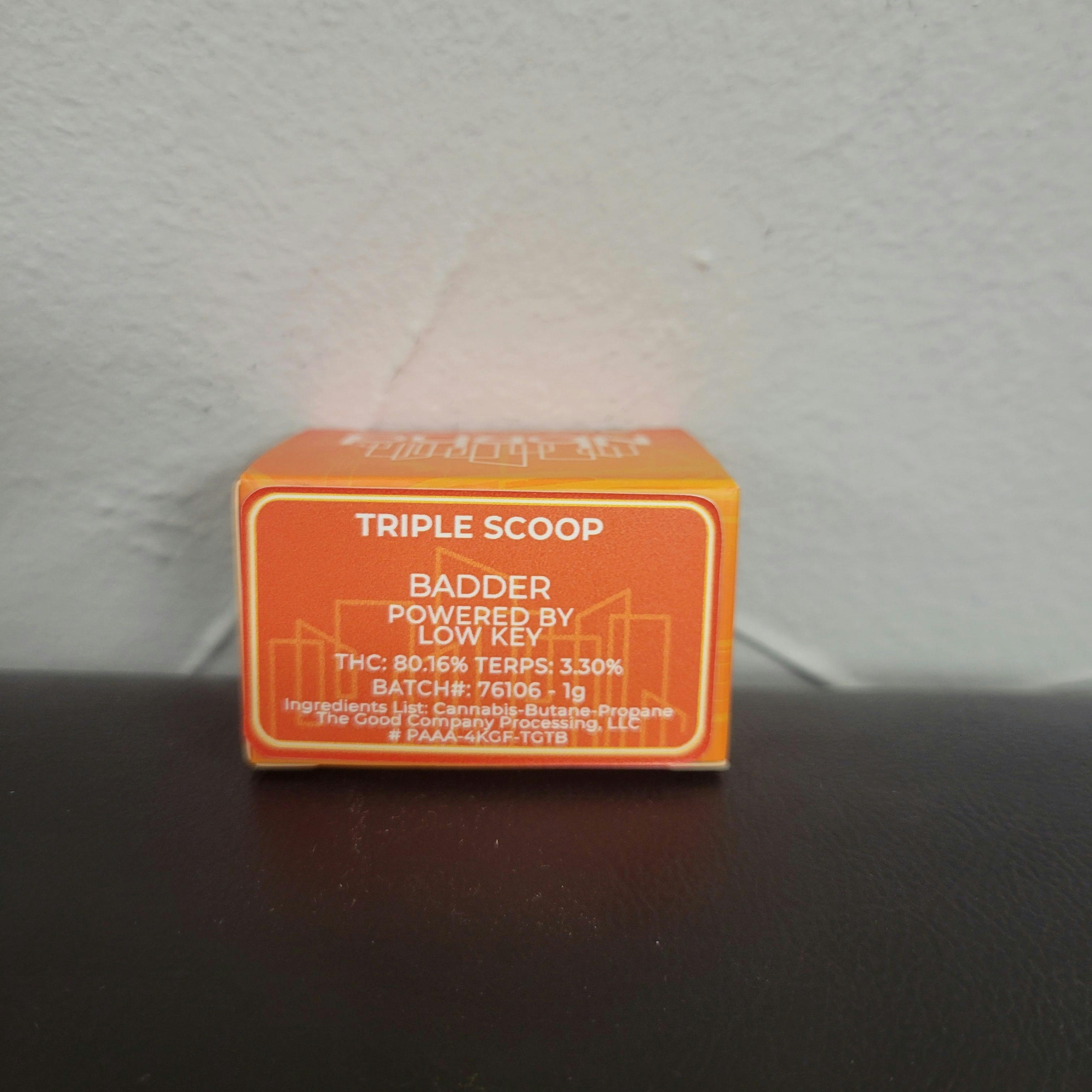 triple scoop | Solvent | Badder | 1g