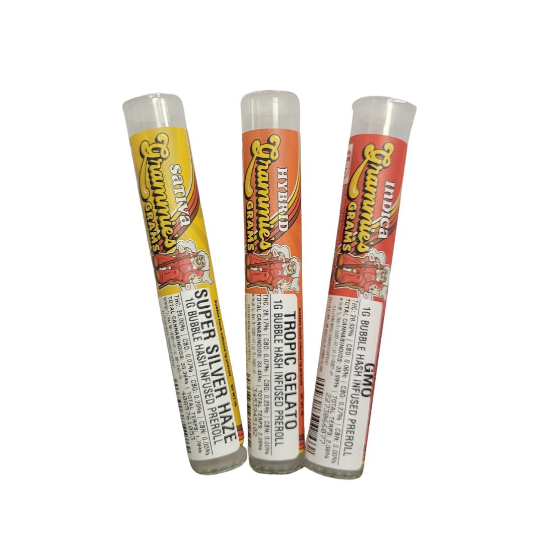 White Runtz - 1g Bubble Hash Infused Pre-Roll - SATIVA
