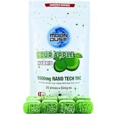 Moon Dust | Sour Apple Nano Gummies | 1000mg | 20ct | 50mg/ea