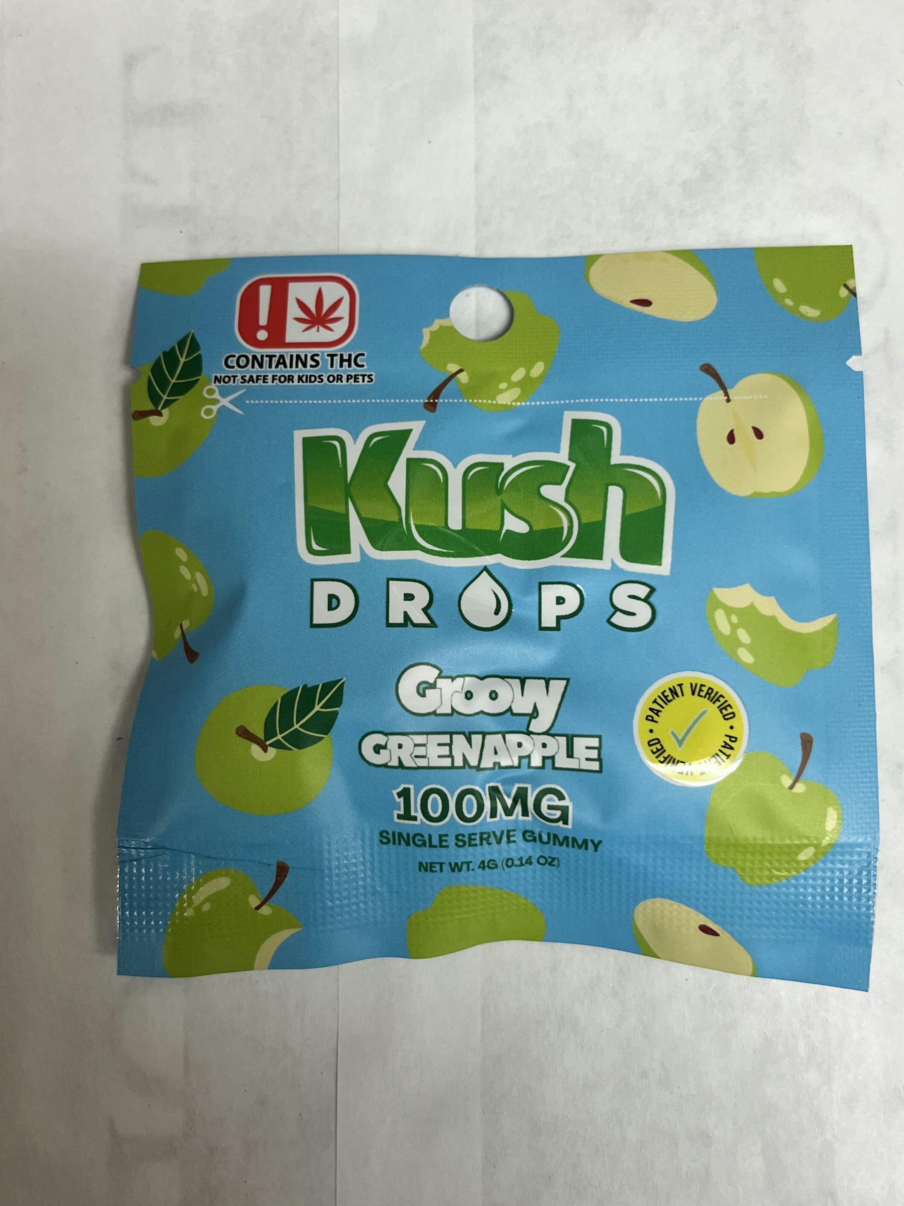 Kush Drops - 100mg SINGLES - Groovy Green Apple