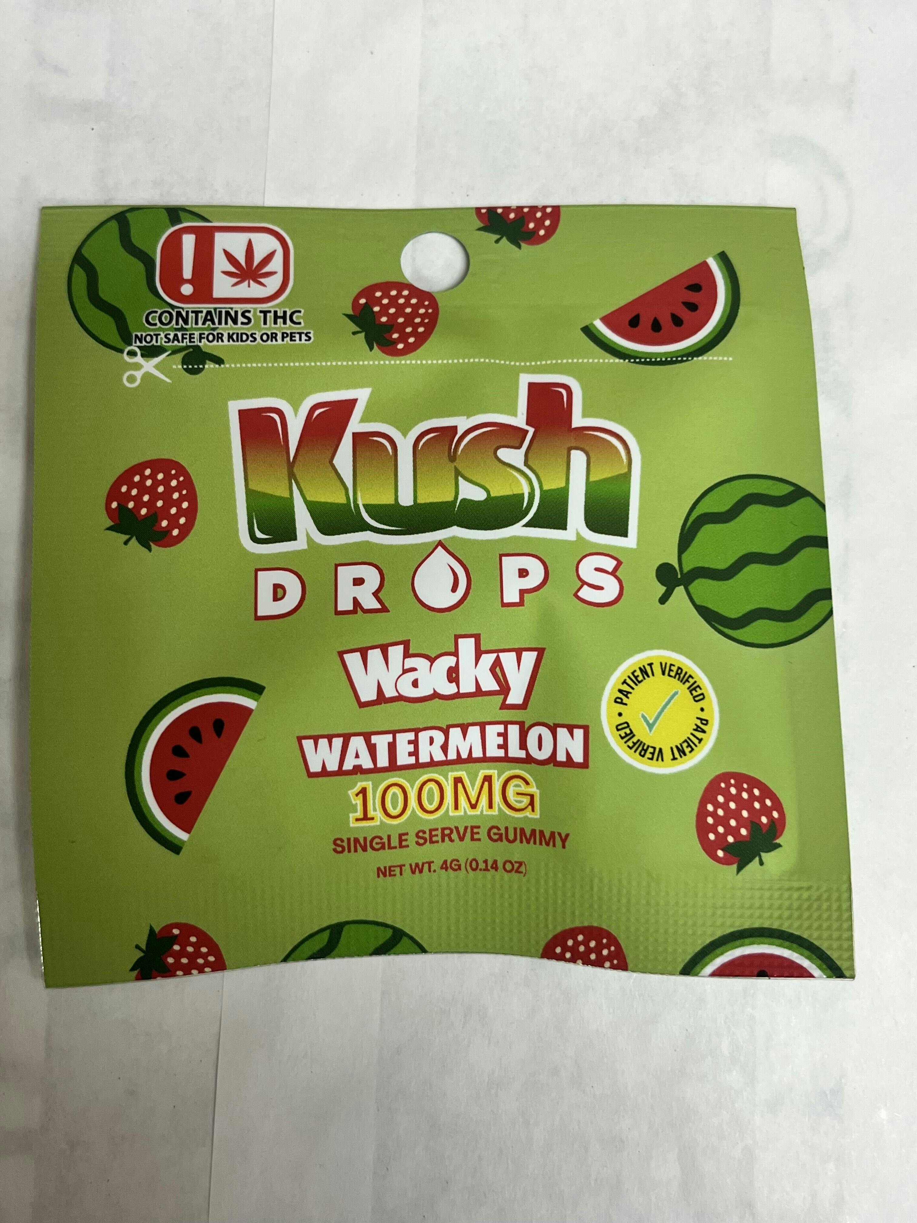 Kush Drops - 100mg SINGLES - Wacky Watermelon