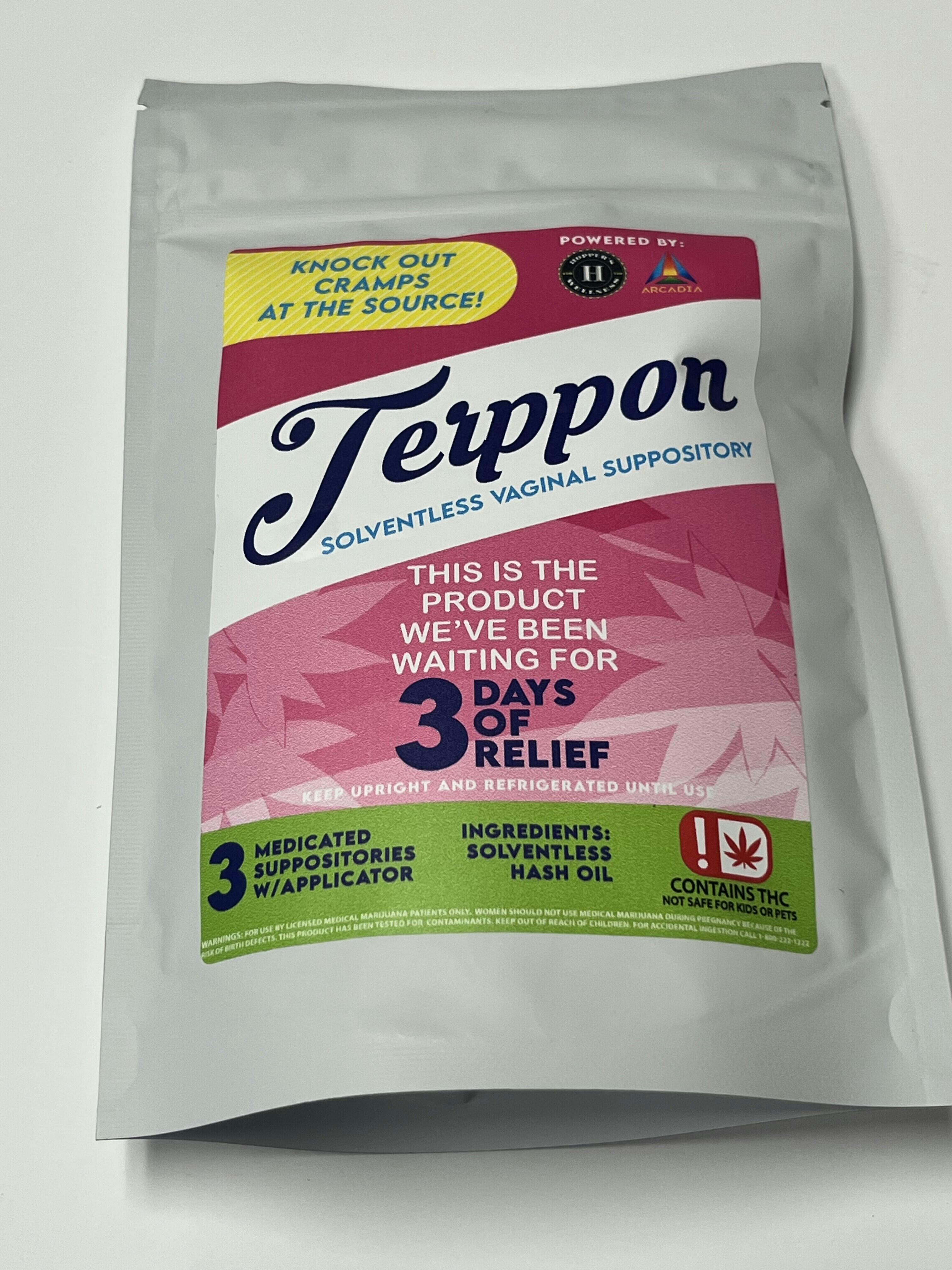 Terrpon - 3pk of Solventless Vaginal Suppositories - 3g Total