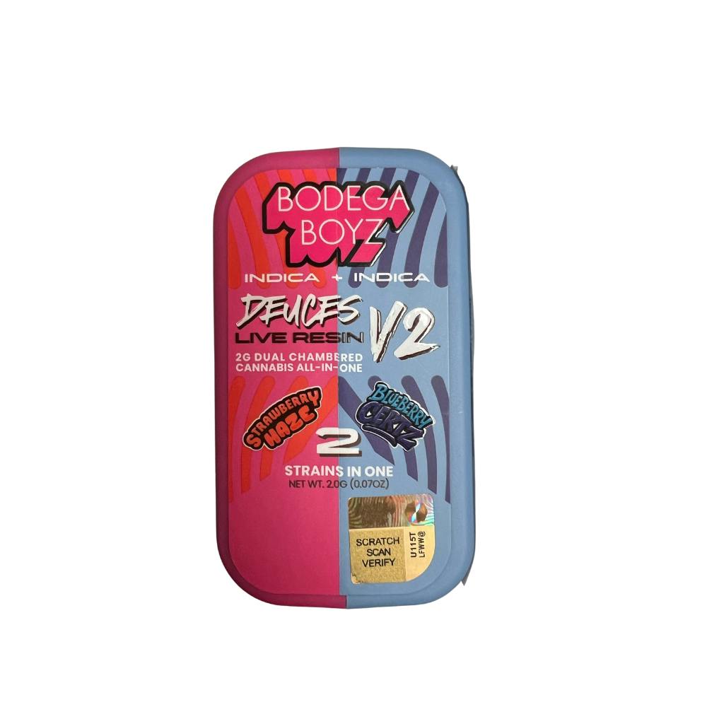 Bodega Boyz | Deuces | Strawberry Haze + Blueberry Certz | Disposable |2g