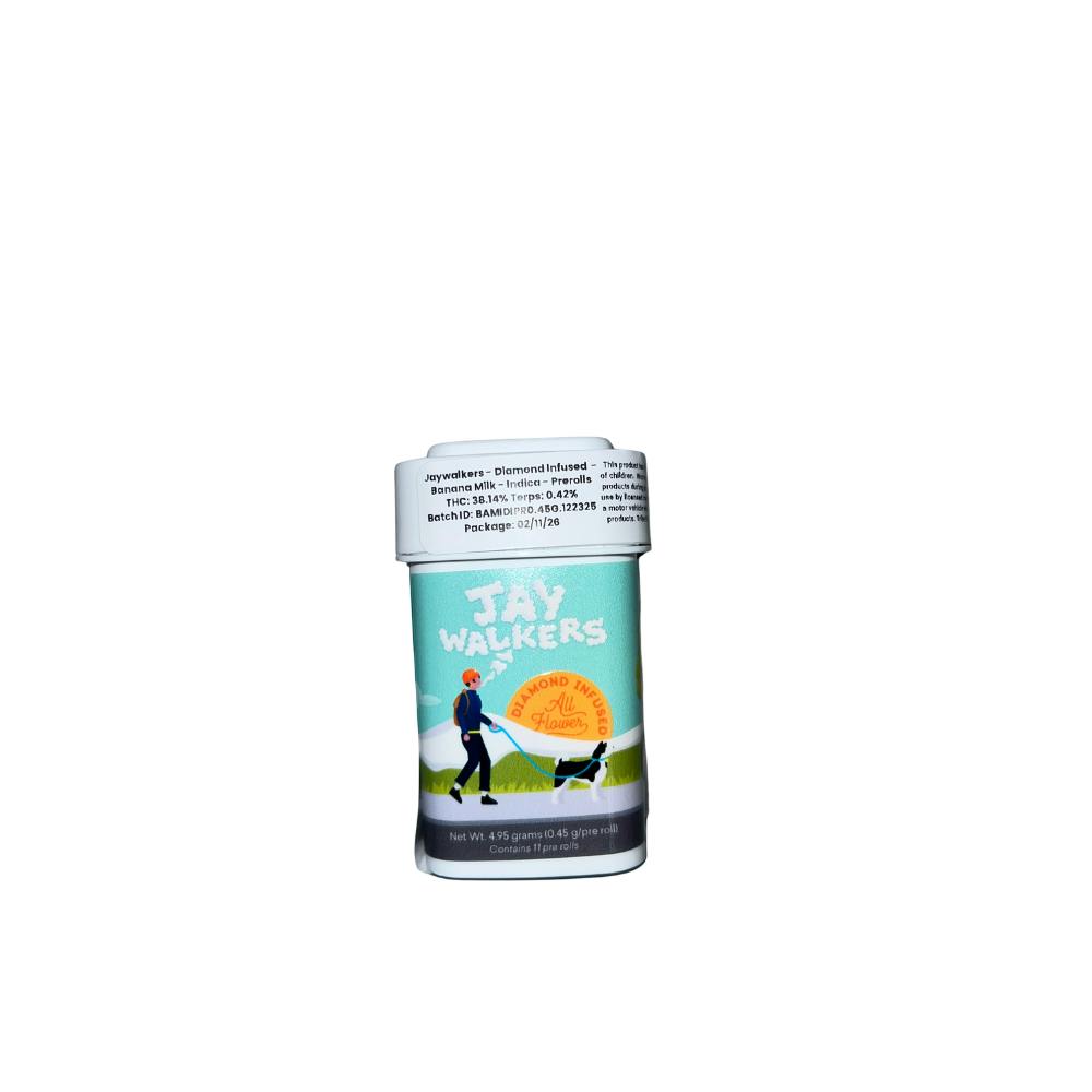 Tribe | Banana Milk | Jaywalkers Diamond Infused Minis | 0.45g each | 11pk