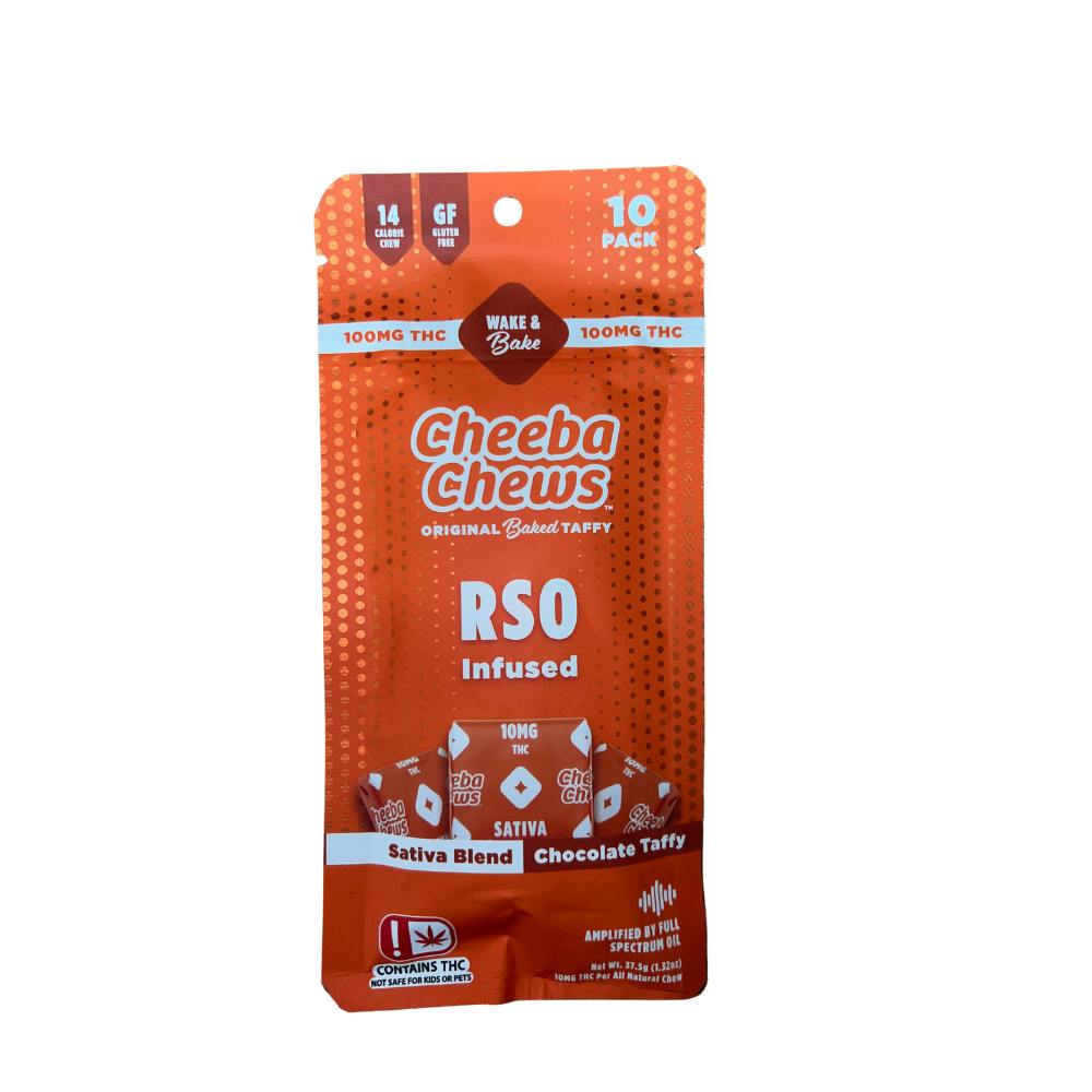 Cheeba Chews RSO Infused Taffy - Sativa - 100MG Total - 10 Servings Per Package
