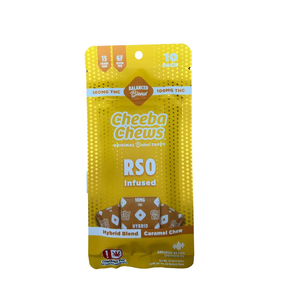 Cheeba Chews RSO Infused Taffy - Hybrid - 100MG Total - 10 Servings Per Package