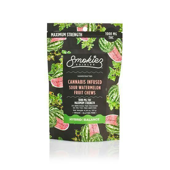 Sour Watermelon Gummies | 1000mg | 20ct | 50mg/ea