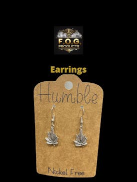 Silver Marijuana Earrings