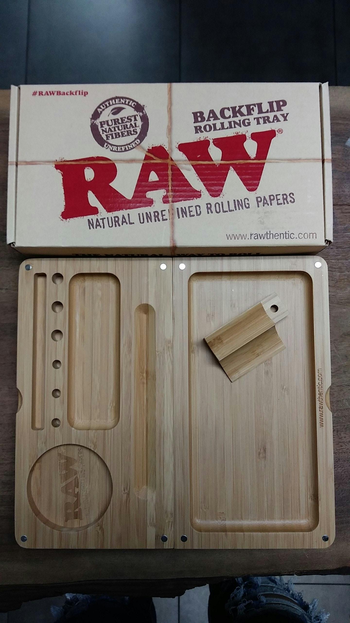 Raw Backflip Bamboo Rolling Tray