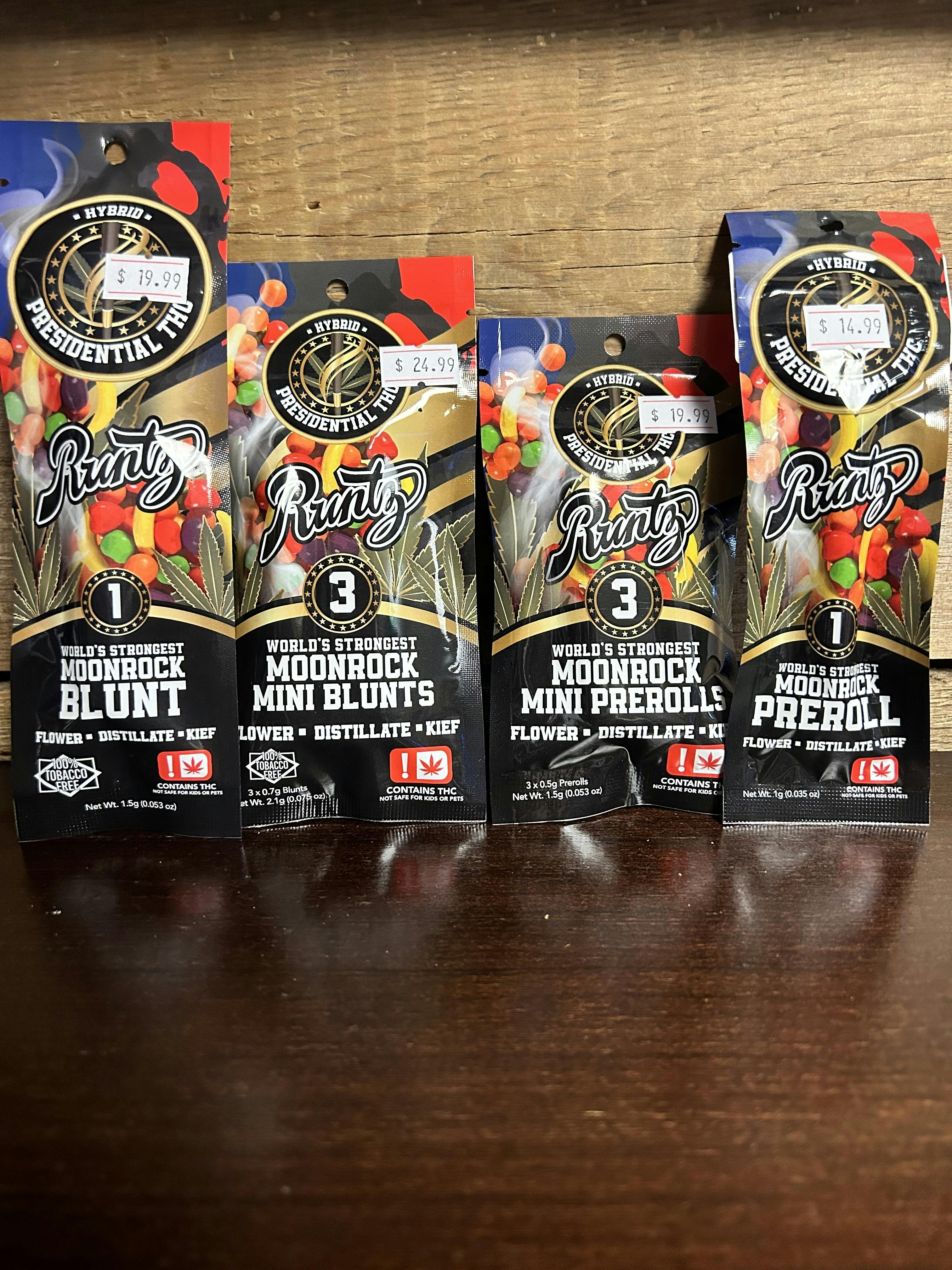 Runtz | Moon Rock Prerolls Infused Minis | 0.5g each | 3pk