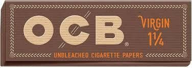 OCB - Virgin Unbleached 1 1/4 Rolling Papers - 50 Pack | Accessories