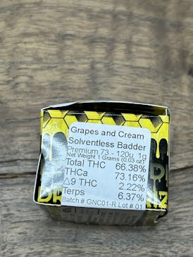 Grapes and Cream Premium Rosin - 1 Gram