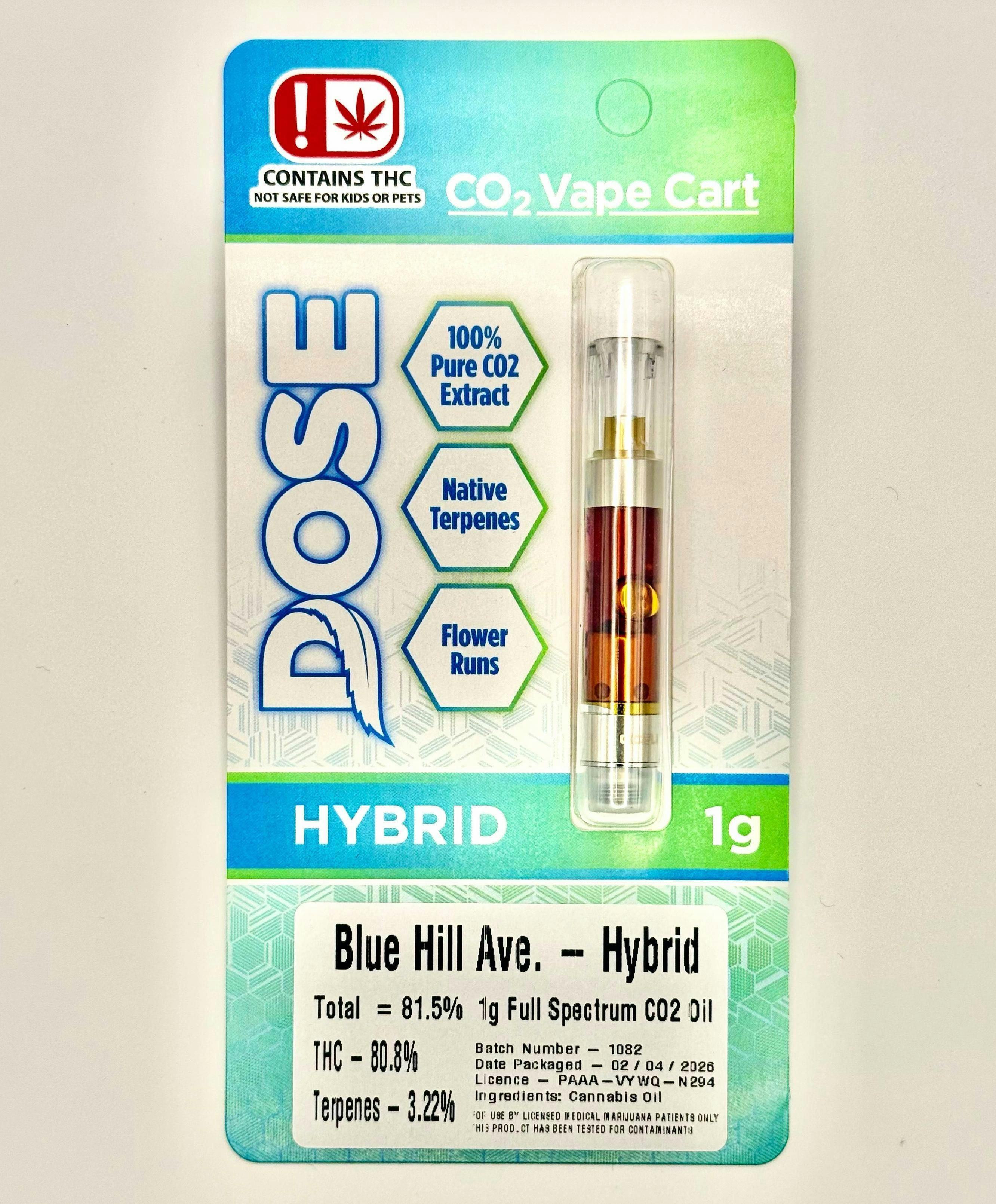 Blue Hill Ave. 1g Co2 Cartridge