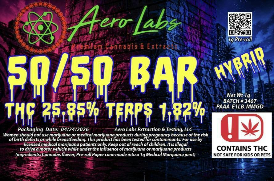1g Pr - 50/50 Bar - Batch 3407