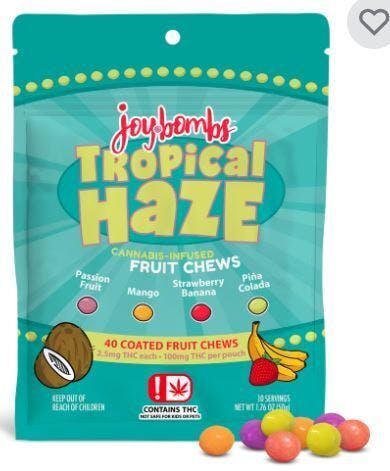 Joy Bombs Tropical Haze - 100mg THC (40pk / 2.5mg THC ea)
