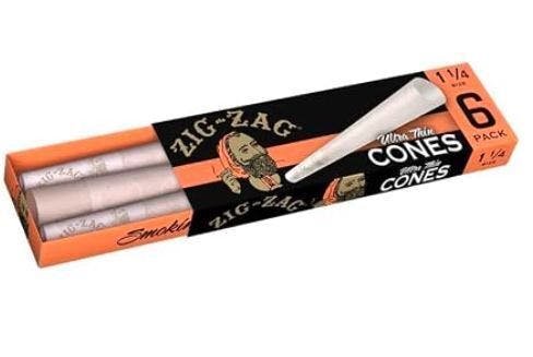 Zig Zag Ultra Thin Cones 6 pk 1 1/4"