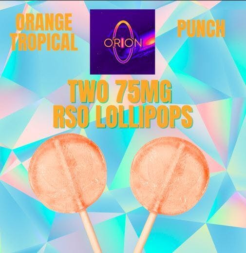 Orion Tropical Orange Punch Lollipops 150mg
