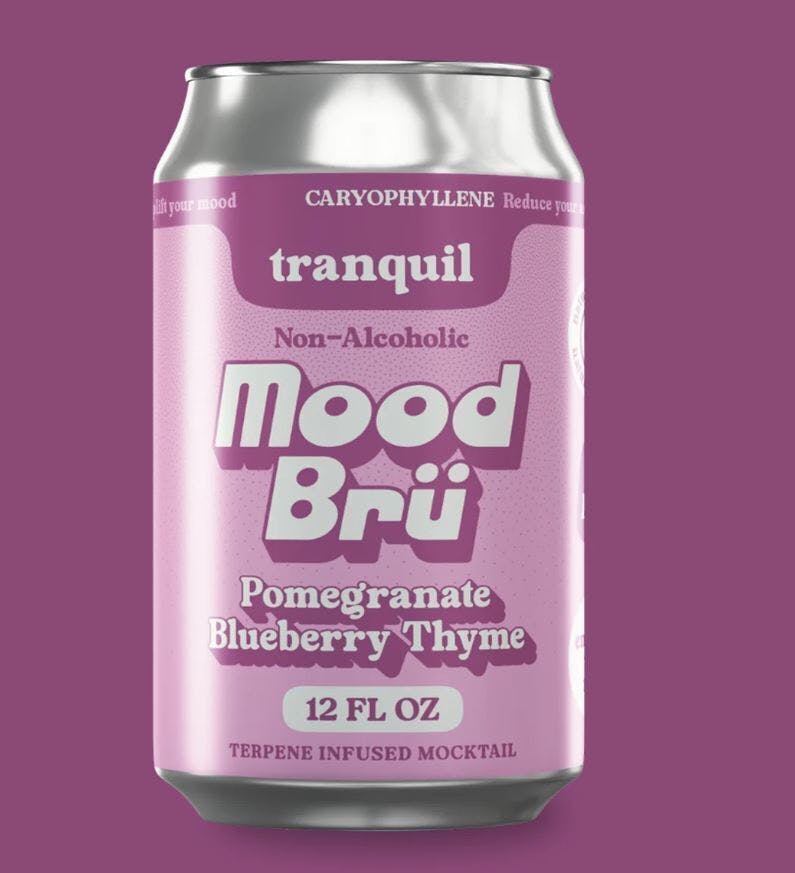 Mood Bru Pomegranate Blueberry Thyme Non-Alcoholic Mocktail 12oz
