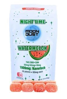 Moon Dust Watermelon Nano Gummies 1:1 THC:CBN 1,000mg