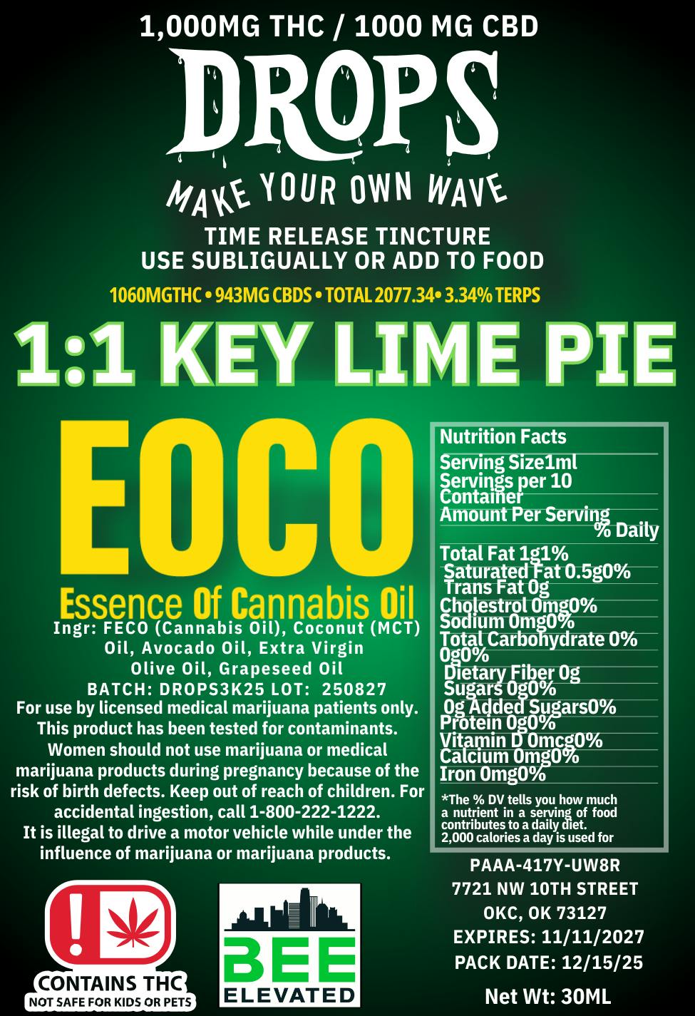 Eoco Drops Key Lime Pie